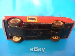 Vintage Batman Batmobile Rare Friction Red Car Toy Bakelite