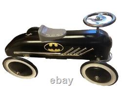 Vintage Batman Ride On Vehicle Car Kids Pottery Barn Metal Body & Frame RARE