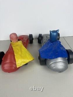 Vintage Batman & Robin Batmobile 70's Blow Mold Toys Cars 16 2pcs