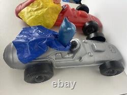 Vintage Batman & Robin Batmobile 70's Blow Mold Toys Cars 16 2pcs