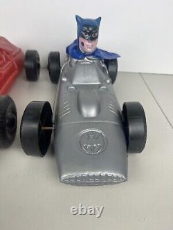 Vintage Batman & Robin Batmobile 70's Blow Mold Toys Cars 16 2pcs