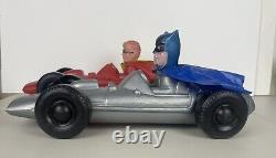 Vintage Batman & Robin Batmobile 70's Blow Mold Toys Cars 16 2pcs