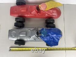 Vintage Batman & Robin Batmobile 70's Blow Mold Toys Cars 16 2pcs