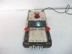 Vintage Battery Highway Patrol Galaxie Car Litho Tin Toy, Japan