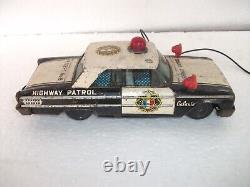 Vintage Battery Highway Patrol Galaxie Car Litho Tin Toy, Japan