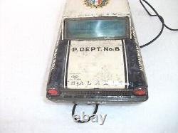 Vintage Battery Highway Patrol Galaxie Car Litho Tin Toy, Japan