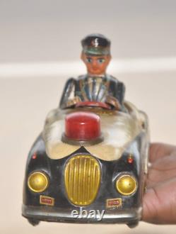 Vintage Battery MT Trademark No. 3107 Highway Petrol Litho Car Tin Toy, Japan