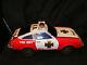 Vintage Battery Operated Fire Chief No 2 Tin Plate Toy Car Collectible 1960