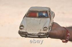 Vintage Battery Porsche'B' Brand Litho Fine Car Tin Toy, Japan
