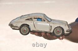 Vintage Battery Porsche'B' Brand Litho Fine Car Tin Toy, Japan
