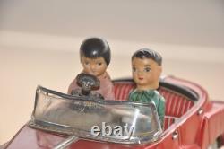 Vintage Battery Red Litho Car Fine Tin Toy, Japan