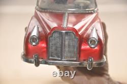 Vintage Battery Red Litho Car Fine Tin Toy, Japan