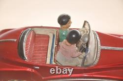 Vintage Battery Red Litho Car Fine Tin Toy, Japan