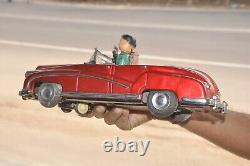 Vintage Battery Red Litho Car Fine Tin Toy, Japan