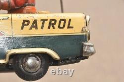 Vintage Battery T. N Trademark P. D 26 Patrol Litho Car Tin Toy, Japan