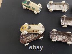 Vintage Biller Penny Tin Toy US Zone Germany Race Cars Lot of 11