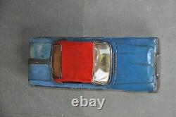 Vintage Blue & Red Litho RTC 68 Friction Car Tin Toy, Japan