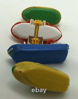 Vintage Bruder Hard Plastic Penny Mini Toys Snap Together Boats Construction Car
