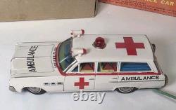 Vintage Buick Ambulance Car Bandai Battery Remote Controled With Box Japan 4097