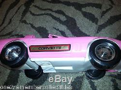 Vintage CHEVROLET CORVETTE Large Hot Pink BARBIE DREAM CAR Fashion Doll GAY TOYS