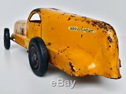 Vintage CIJ Renault Nervasport France Tinplate tin toy record car 1930s
