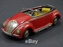 Vintage CKO Kellerman VW Beetle US Zone Germany Tin Litho Friction Car WWII Toy