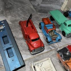 Vintage Cast Toys 87 Pcs Matchbox Lesney Cars and Trucks Military Planes 1940's