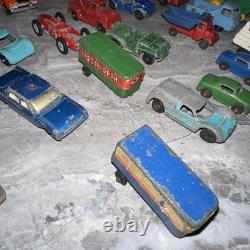 Vintage Cast Toys 87 Pcs Matchbox Lesney Cars and Trucks Military Planes 1940's