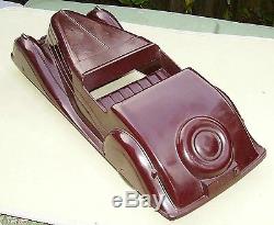 Vintage Codeg toy art deco bakelite streamlined 2 seater sports car 13.5 inches