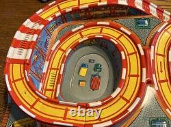Vintage Coney Island Wind Up Roller Coaster Toy Original Box 2 Cars-see Video