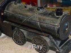 Vintage Cor Cor Toys Train With Coal Car, Pressed Steel, Toy Vehicle