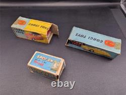 Vintage Corgi & Spot-On Diecast Lot Austin A40, Citroen DS19, BMW Isetta with Box