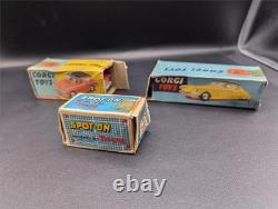 Vintage Corgi & Spot-On Diecast Lot Austin A40, Citroen DS19, BMW Isetta with Box