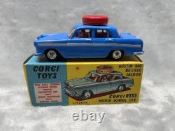 Vintage Corgi Toys #255 NM Blue Austin A60 Deluxe Saloon Motor School Car NIB