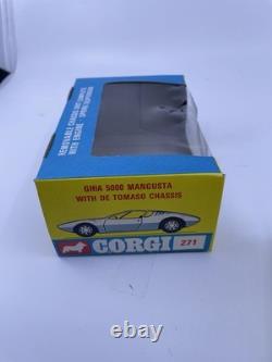 Vintage Corgi Toys 271 De Tomaso Mangusta Ghia 5000 with Box Diecast Car