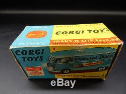 Vintage Corgi Toys 441 VOLKSWAGEN Bus TOBLERONE car VW van toy with original box