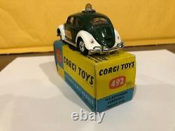 Vintage Corgi Toys 492 Volkswagen European Police Car Nmib