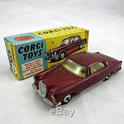 Vintage Corgi Toys Car #253 Mercedes-Benz 220 SE Coupe with Original Box