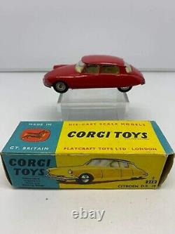 Vintage Corgi Toys Citroen D. S. 19 Metal Model Car 210'60s GT. Britain