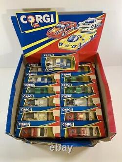 Vintage Corgi Toys Display Box 13 Race Cars N. O. S Bmw -jag -porsche -opel Manta