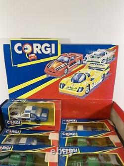 Vintage Corgi Toys Display Box 13 Race Cars N. O. S Bmw -jag -porsche -opel Manta