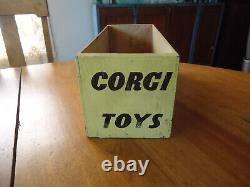 Vintage Corgi Toys Display wooden Box Scarce Cars & Trucks Old Store