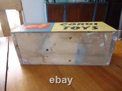 Vintage Corgi Toys Display wooden Box Scarce Cars & Trucks Old Store