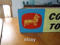 Vintage Corgi Toys Display wooden Box Scarce Cars & Trucks Old Store