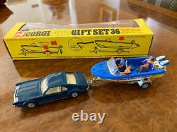 Vintage Corgi Toys MIB All Original Oldsmobile + Glastron Gift Set No. 36