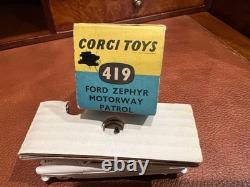 Vintage Corgi Toys MIB Ford Zephyr Motorway Patrol No. 419