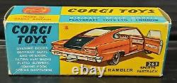 Vintage Corgi Toys No. 263 Marlin by Rambler Sports Fastback in Original Box