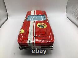 Vintage Corvette Fireball 7 Taiyo Race Car Friction Tin Litho Car