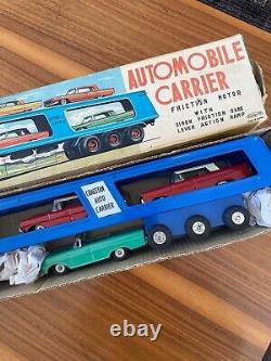 Vintage Cragstan Automobile Carrier With Cars And Original Box / Made In Japan