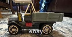 Vintage Cragstan Delivery Truck Tin Toy Car metal friction pick-up Japan MIB